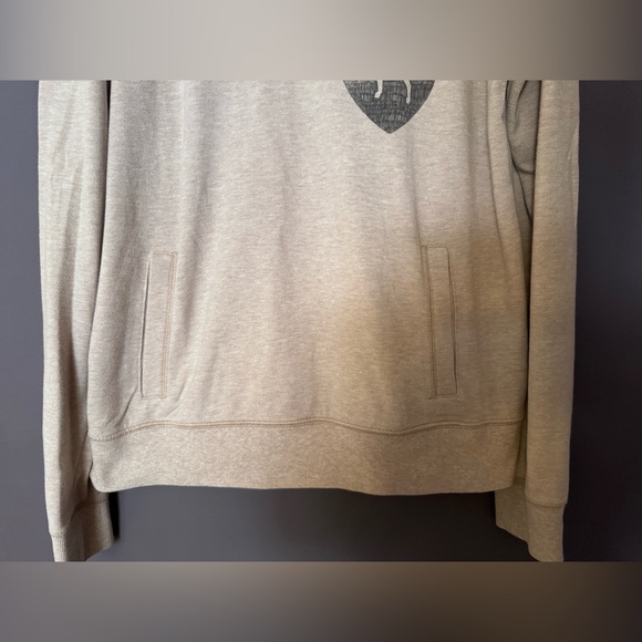 VS PINK VINTAGE 1/2 ZIP CREW SWEATSHIRT BEIGE DOG PUP HEART LOGO HTF RARE LARGE - Picture 4 of 7